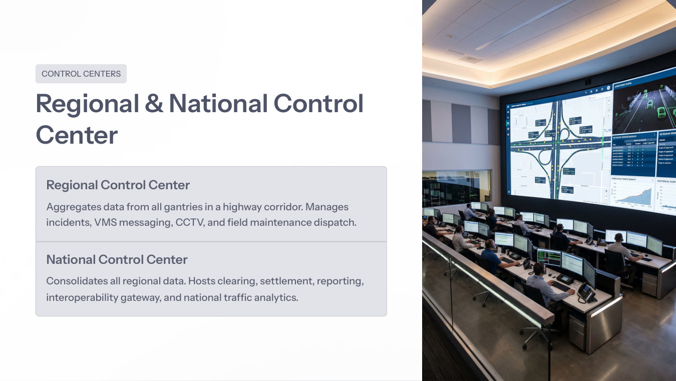 Regional and national control center